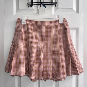 NWT Aerie pink plaid pleated mini skirt 🎀🩷